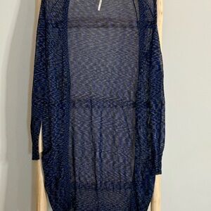 Free People Blue and Gray Cardigan